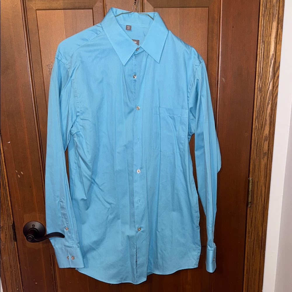 Geoffrey Beene Men's Blue Button-Up Shirt